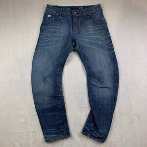 G Star Raw Mens Pants 31 Blue Denim Jeans Arc Slim Tapered Dark Wash 31x29